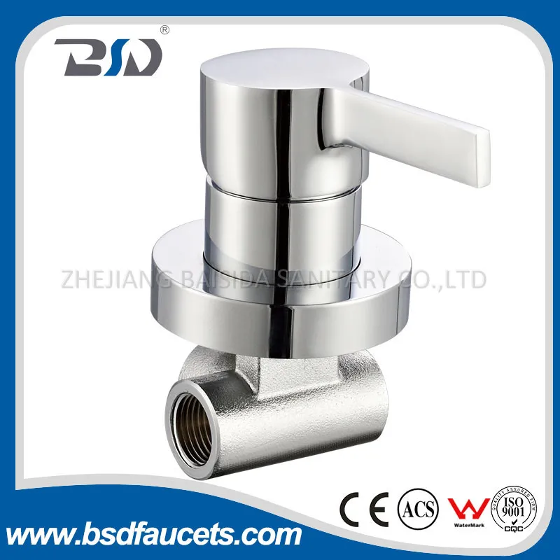 Solid Brass Round Concealed Single Lever Chrome Shower Outlet Faucet