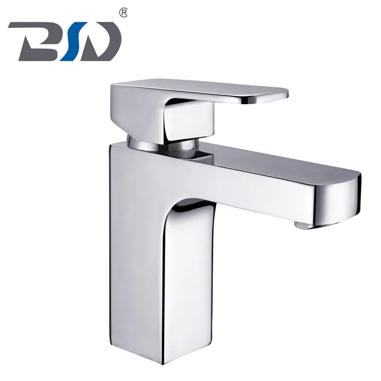 Square Brass Single Lever Basin Faucet Water Tap