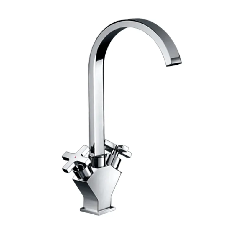 Square Double Cross Handle Sink Mixer