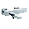 Square Shape Brass Wall Mount Thermostatic Bath Faucet