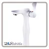 Tall Neck Chrome White Deck Mounted Bathroom Basin Faucet Mixer