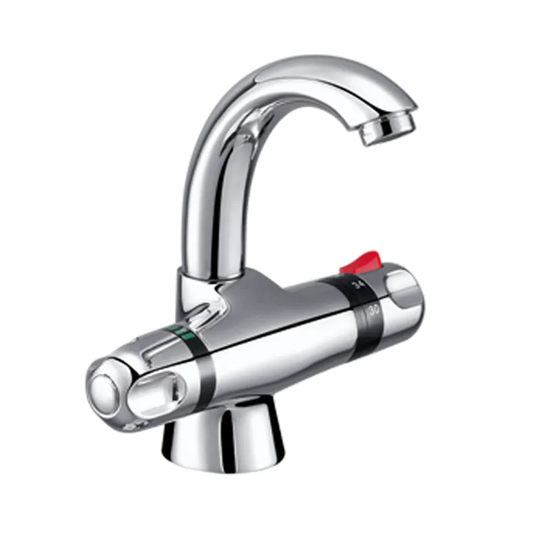 Thermostatic Wash Basin Mixer Chrome Brass Basin Faucet Yuhuan Manufaturer