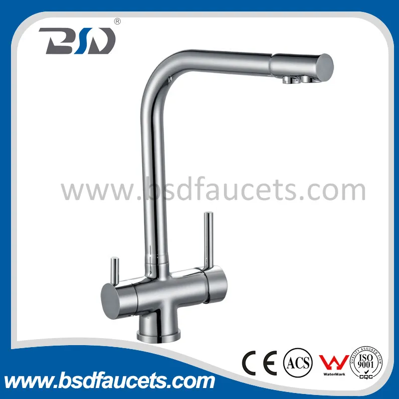 Three Way Sink Mixer Pure Water Watermark Brass Kitchen Faucet