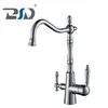 Three Way Water Purifier Faucet with Dual Handle Chrome Plated