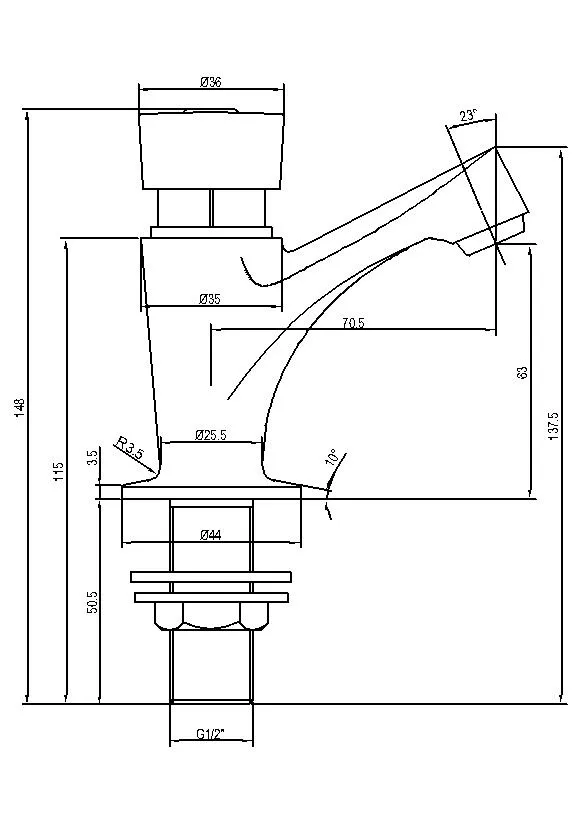 Time Delay Self Closing Water Saving Delay Chrome Basin Faucet Tap