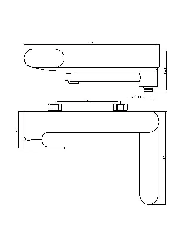 Wall Mount Bathroom Hot Cold Bathtub Faucet