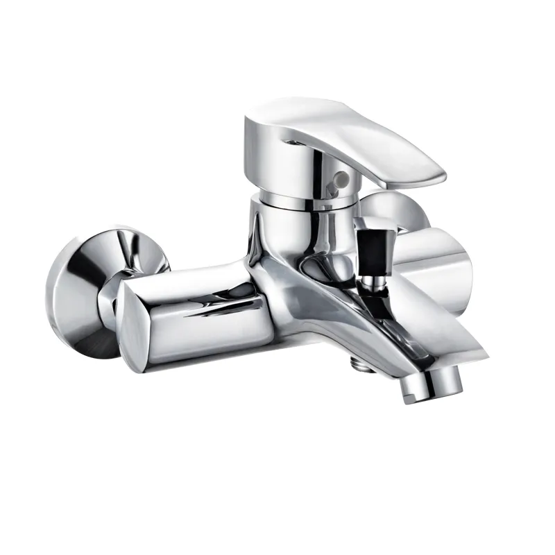 Wall Mount Chinese Brass Bathroom Faucets Chrome Bath Shower Mixer