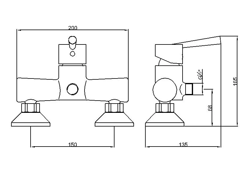 Wall Mounted Brass Single Handle Shower Faucet Mixer Watermark Approval