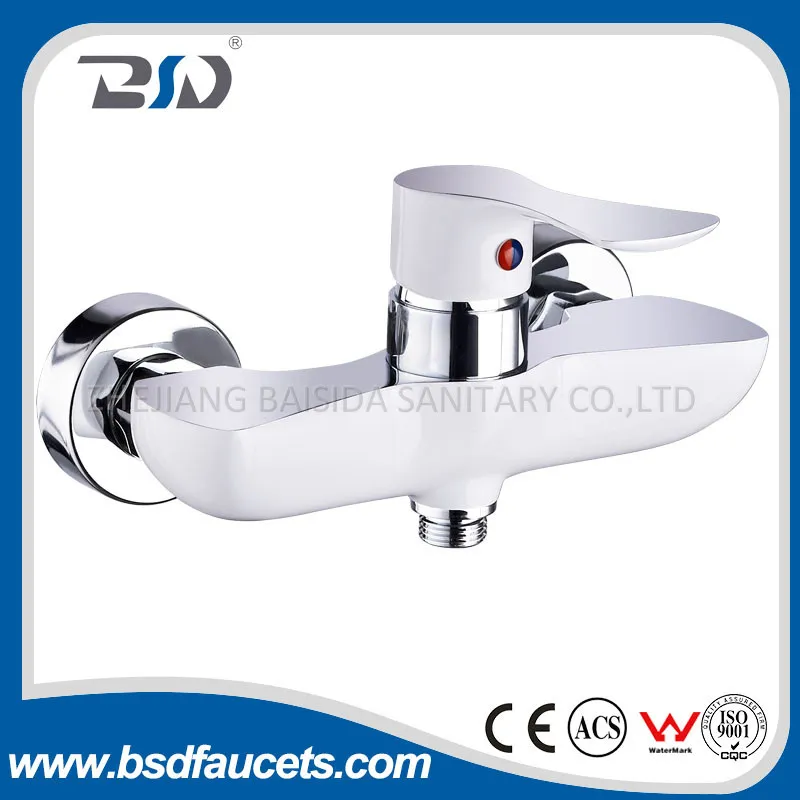 Wall Mounted Chrome Single Lever Bathroom Shower Faucet Bath Mixer