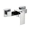 Wall Mounted Square Shower Faucet Chrome Plated