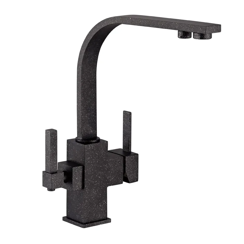 Water Filter Drinking Water Tap Black 3 Way Kitchen Faucet