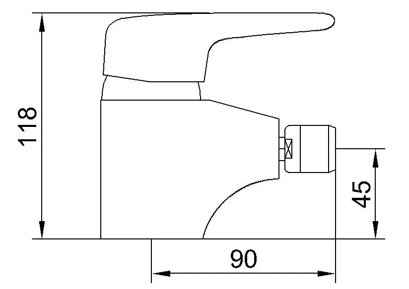 Water Save Brass Body Hot and Cold Water Bidet Mixer