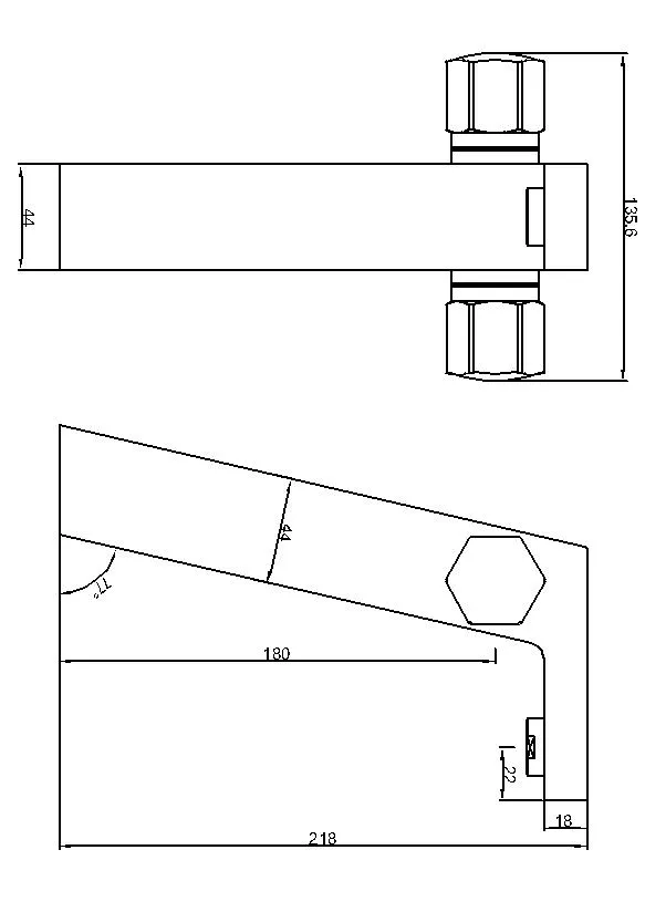 Water Saving Double Handle Extended Basin Faucet