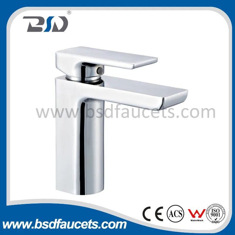 Watermark Wels Bathroom Sink Chrome Brass Square Basin Faucet Mixer