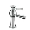White Ceramic Handle Chrome Plated Water Basin Faucet