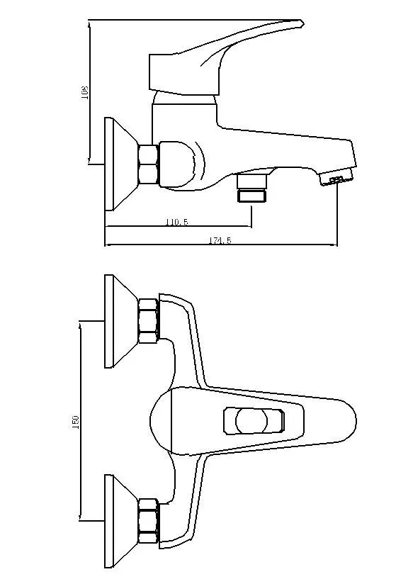 Whole Sale Hot&Cold Water Bath Faucet Mixer