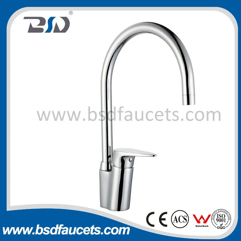 Wholesale Retail Chrome Brass Water Power Kitchen Sink Mixer Faucets