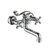 Zinc Handle Brass Spout Dual Handle Bath Faucet
