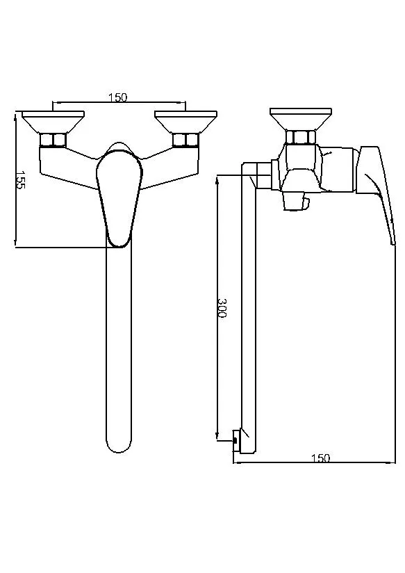 on Sale Brass Russian Bathtub Mixers with Long Swiveling Spout Brass Divertor